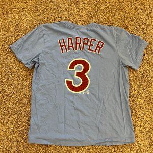 Phillies Powder Blue Bryce Harper Nike Dri-Fit T-Shirt Size Medium